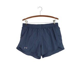 Under Armour Fly-By 3" Shorts Loose Gray Athletic Lightweight Womens Size Large
